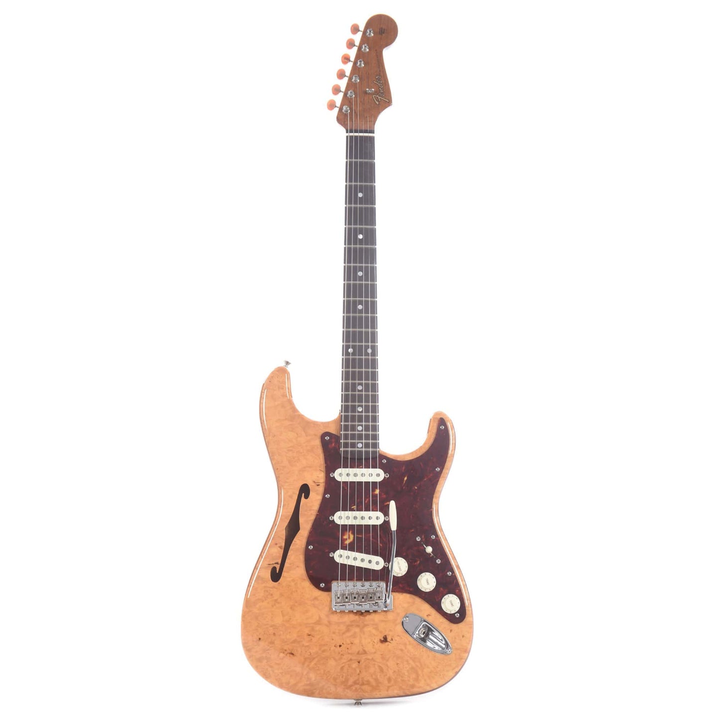 Fender Custom Shop Artisan Stratocaster Thinline Roasted Ash Body AAAA Flame Maple Burl Top Natural Electric Guitars / Semi-Hollow