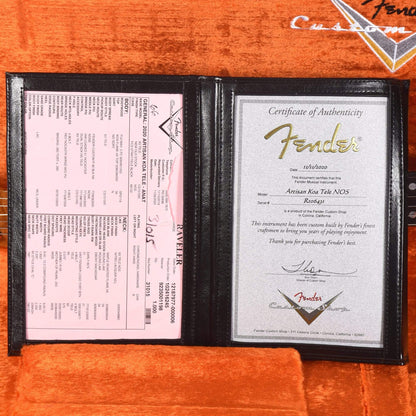 Fender Custom Shop Artisan Thinline Telecaster Fiji Mahogany Body AAAA Flame Koa Top Natural Electric Guitars / Semi-Hollow