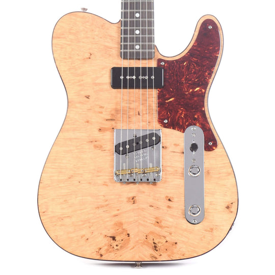 Fender Custom Shop Artisan Thinline Telecaster Fiji Mahogany Body AAAA Flame Maple Burl Top Natural Electric Guitars / Semi-Hollow