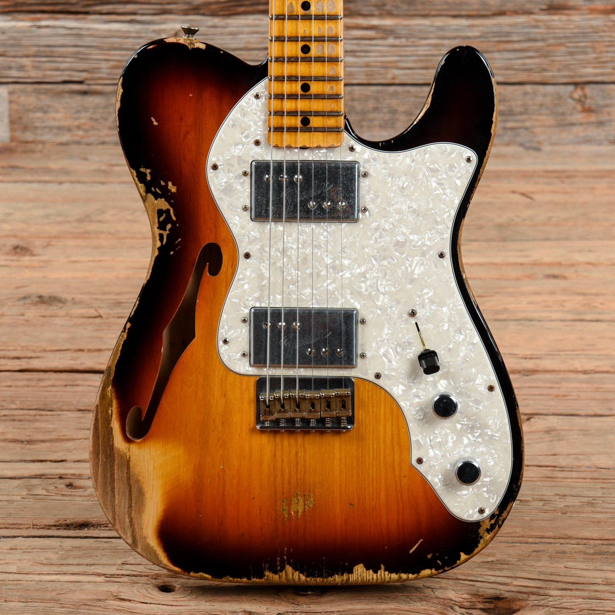 Fender Custom Shop Limited Edition 1972 Telecaster Thinline Heavy Relic Faded/Aged 3-Color Sunburst 2020 Electric Guitars / Semi-Hollow