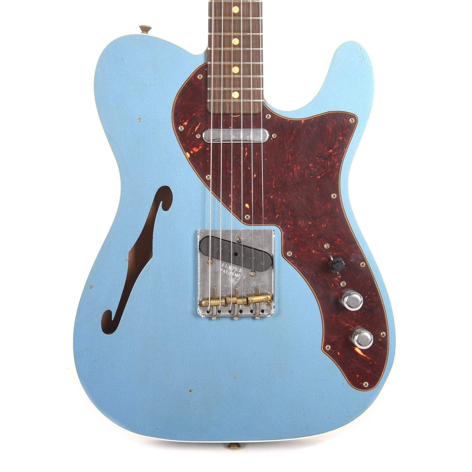 Fender Custom Shop Limited Edition '60s Telecaster Thinline Custom Journeyman Faded Aged Lake Placid Blue Electric Guitars / Semi-Hollow