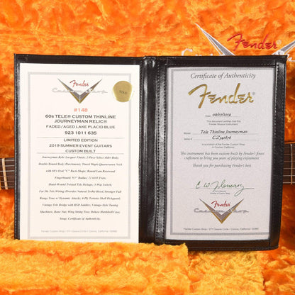 Fender Custom Shop Limited Edition '60s Telecaster Thinline Custom Journeyman Faded Aged Lake Placid Blue Electric Guitars / Semi-Hollow