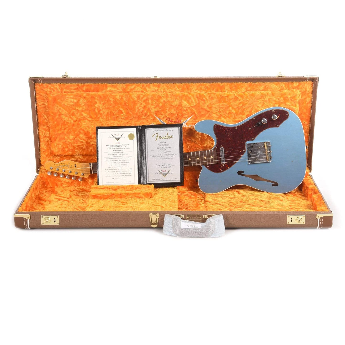 Fender Custom Shop Limited Edition '60s Telecaster Thinline Custom Journeyman Faded Aged Lake Placid Blue Electric Guitars / Semi-Hollow