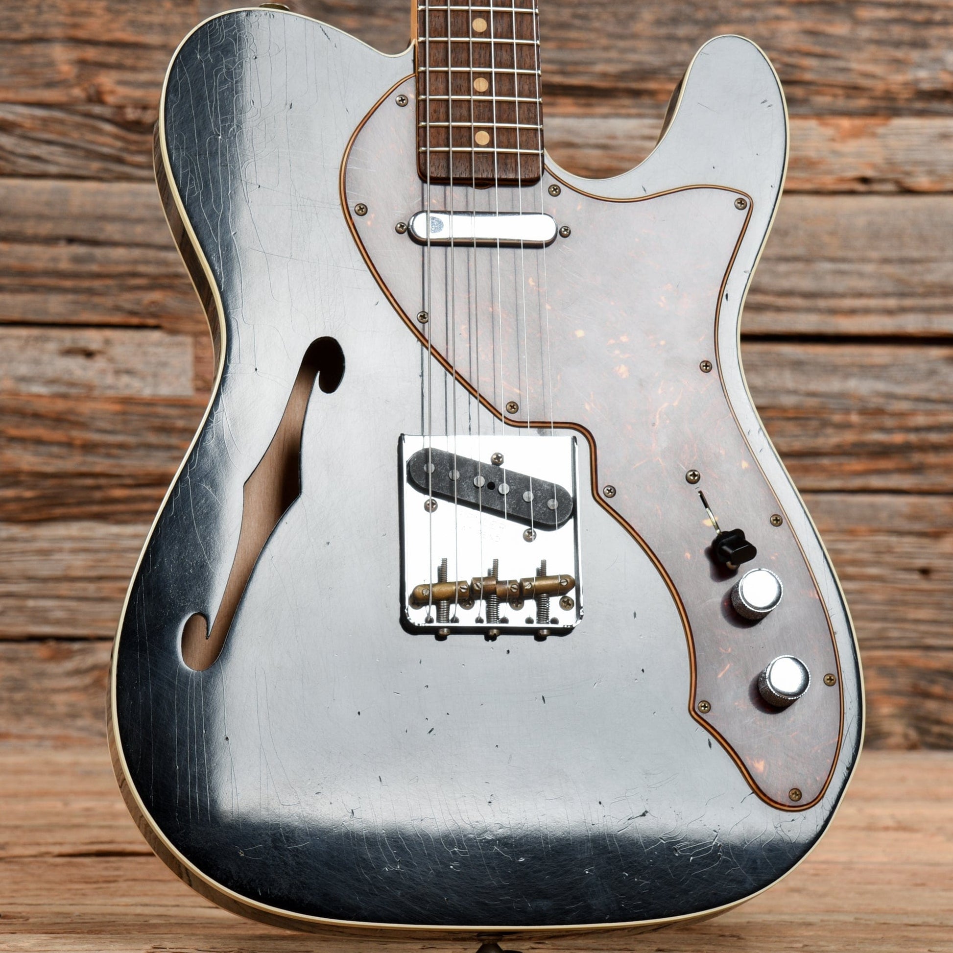 Fender Custom Shop Limited Edition '60s Telecaster Thinline Custom Journeyman Relic Aged Black 2019 Electric Guitars / Semi-Hollow