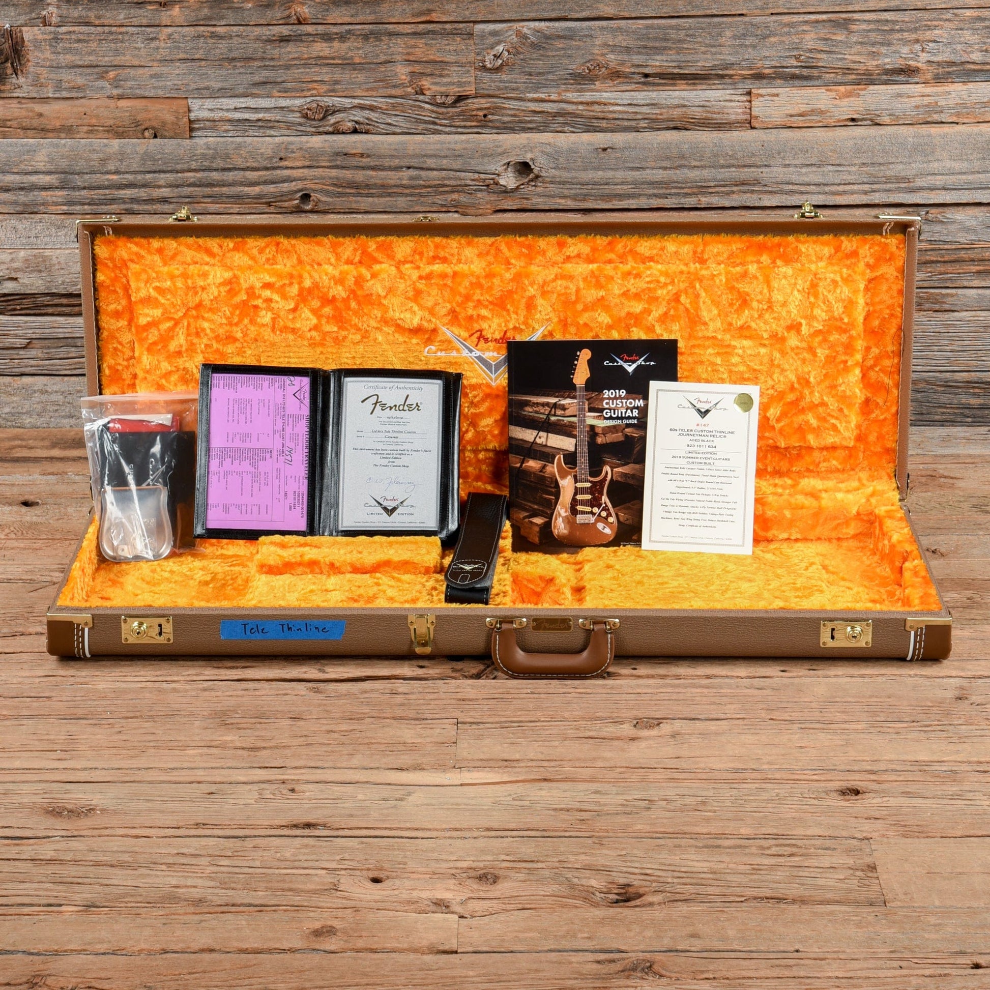 Fender Custom Shop Limited Edition '60s Telecaster Thinline Custom Journeyman Relic Aged Black 2019 Electric Guitars / Semi-Hollow