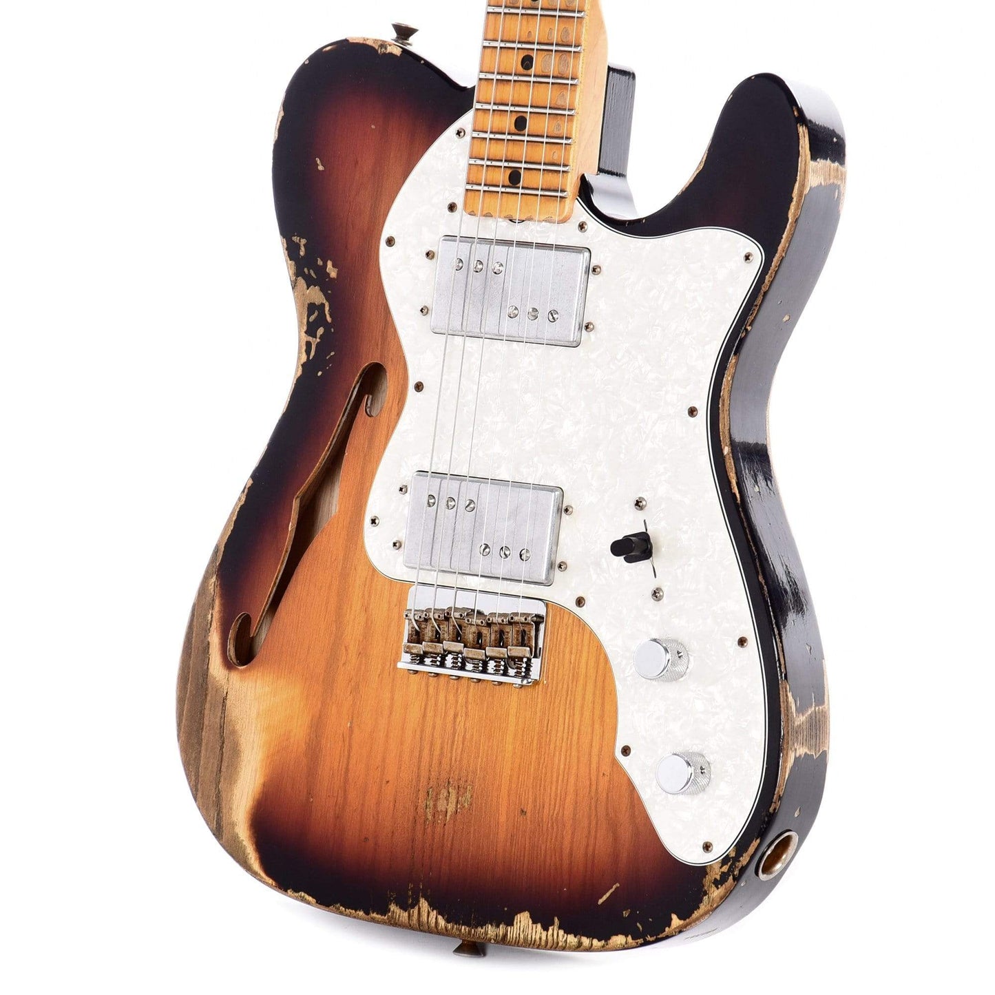Fender Custom Shop Limited Edition '72 Telecaster Thinline Heavy Relic Faded/Aged 3-Color Sunburst Electric Guitars / Semi-Hollow