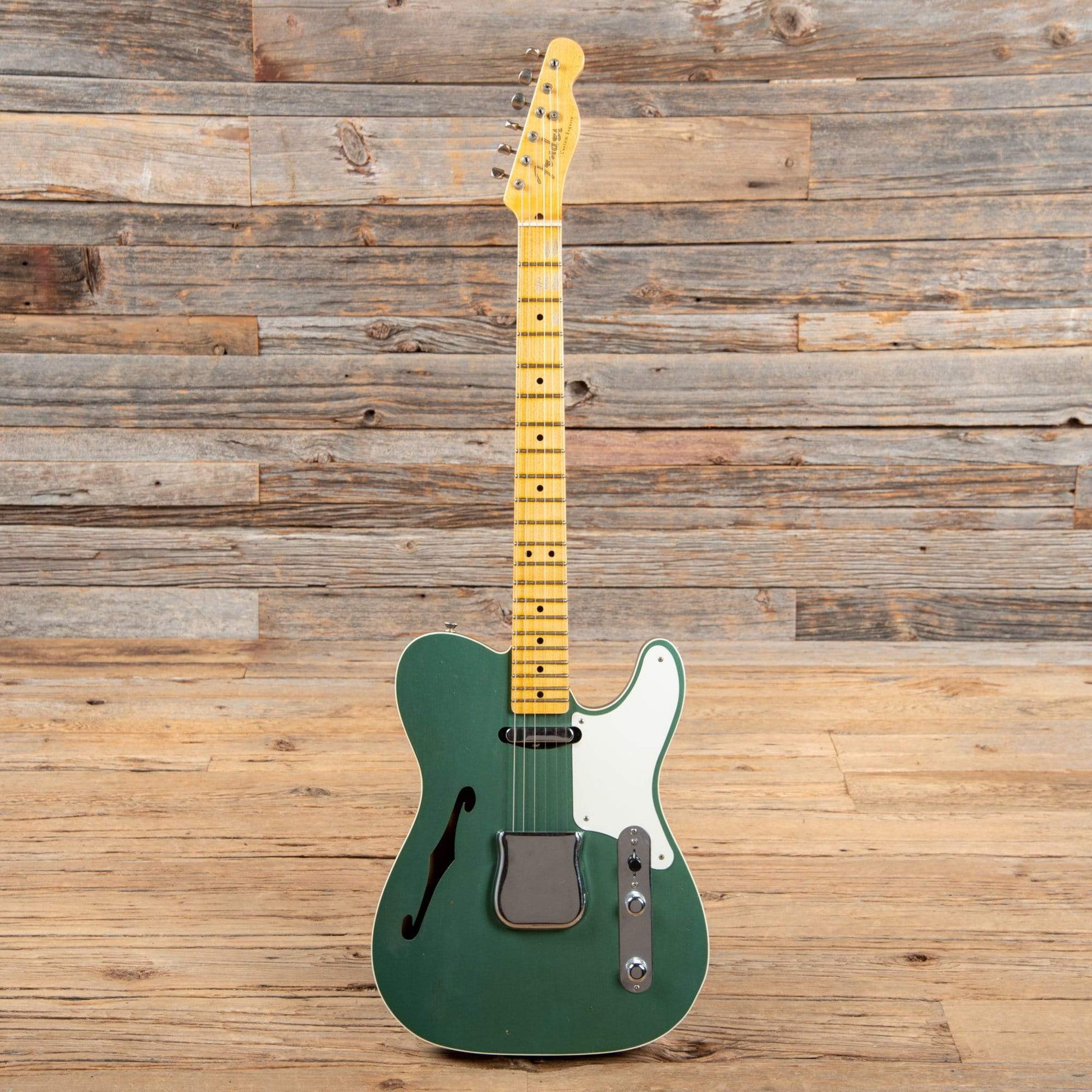 Fender Custom Shop Limited Edition Roasted Pine Double Esquire Custom Journeyman Relic Faded Aged Sherwood Green Metallic 2019 Electric Guitars / Semi-Hollow