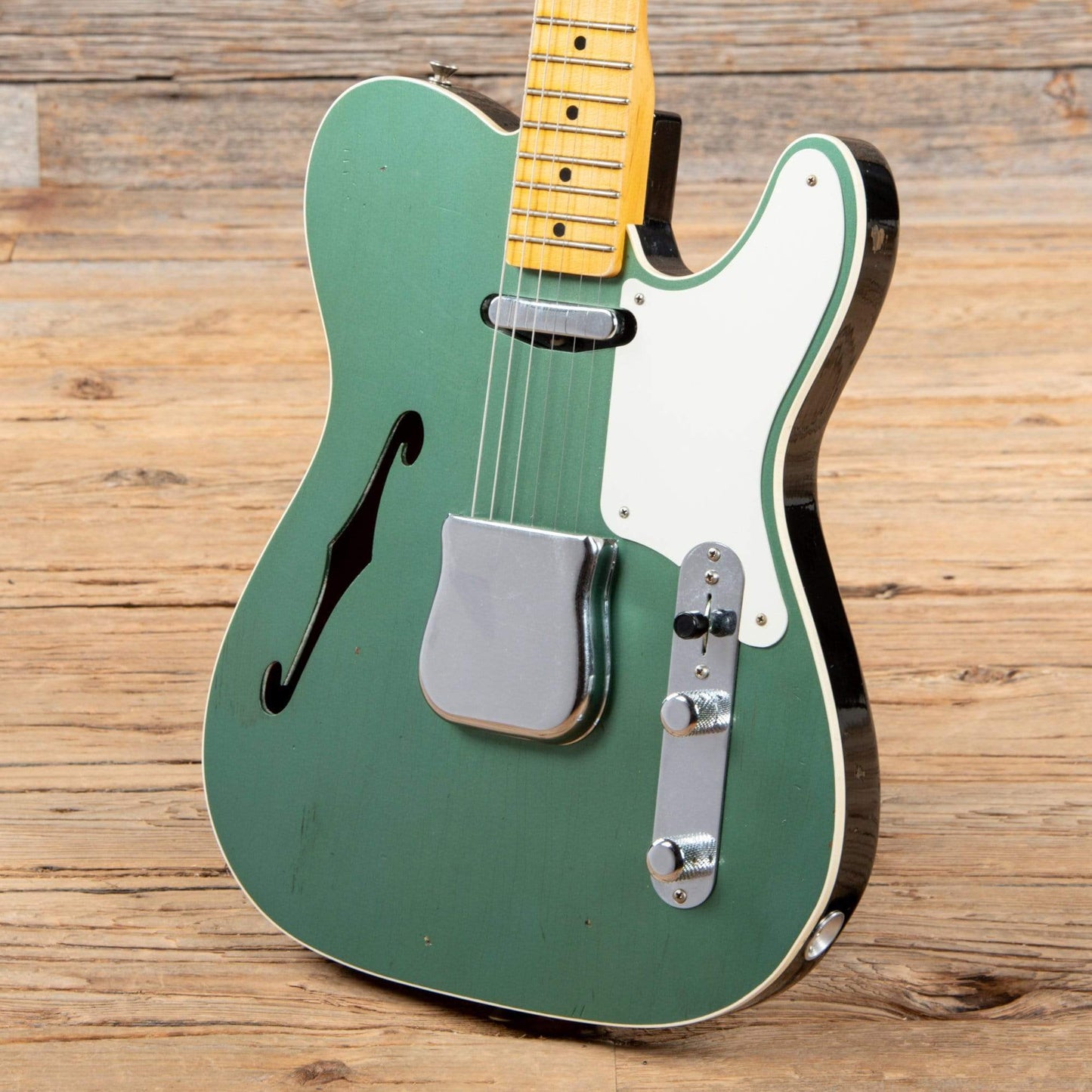 Fender Custom Shop Limited Edition Roasted Pine Double Esquire Custom Journeyman Relic Faded Aged Sherwood Green Metallic 2019 Electric Guitars / Semi-Hollow