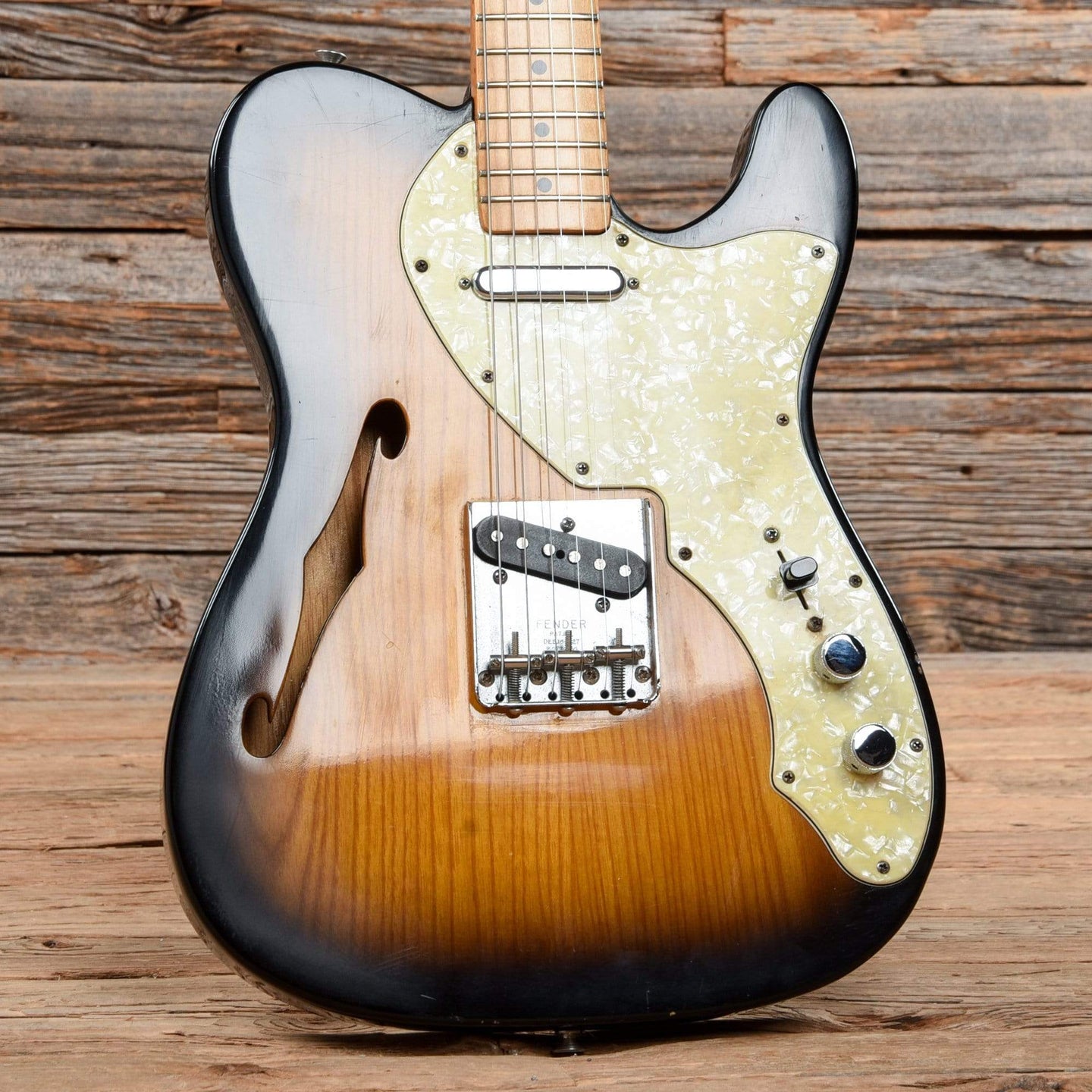 Fender Custom Shop Telecaster Thinline Sunburst Chicago Music Exchange fender-custom-shop-telecaster-thinline-sunburst-chicago-music-exchange