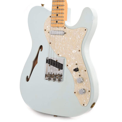 Fender Custom Shop Time Machine 1969 Telecaster Thinline Journeyman Aged Sonic Blue Electric Guitars / Semi-Hollow