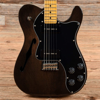 Fender Modern Player Telecaster Thinline Deluxe Black Transparent 2018 Electric Guitars / Semi-Hollow