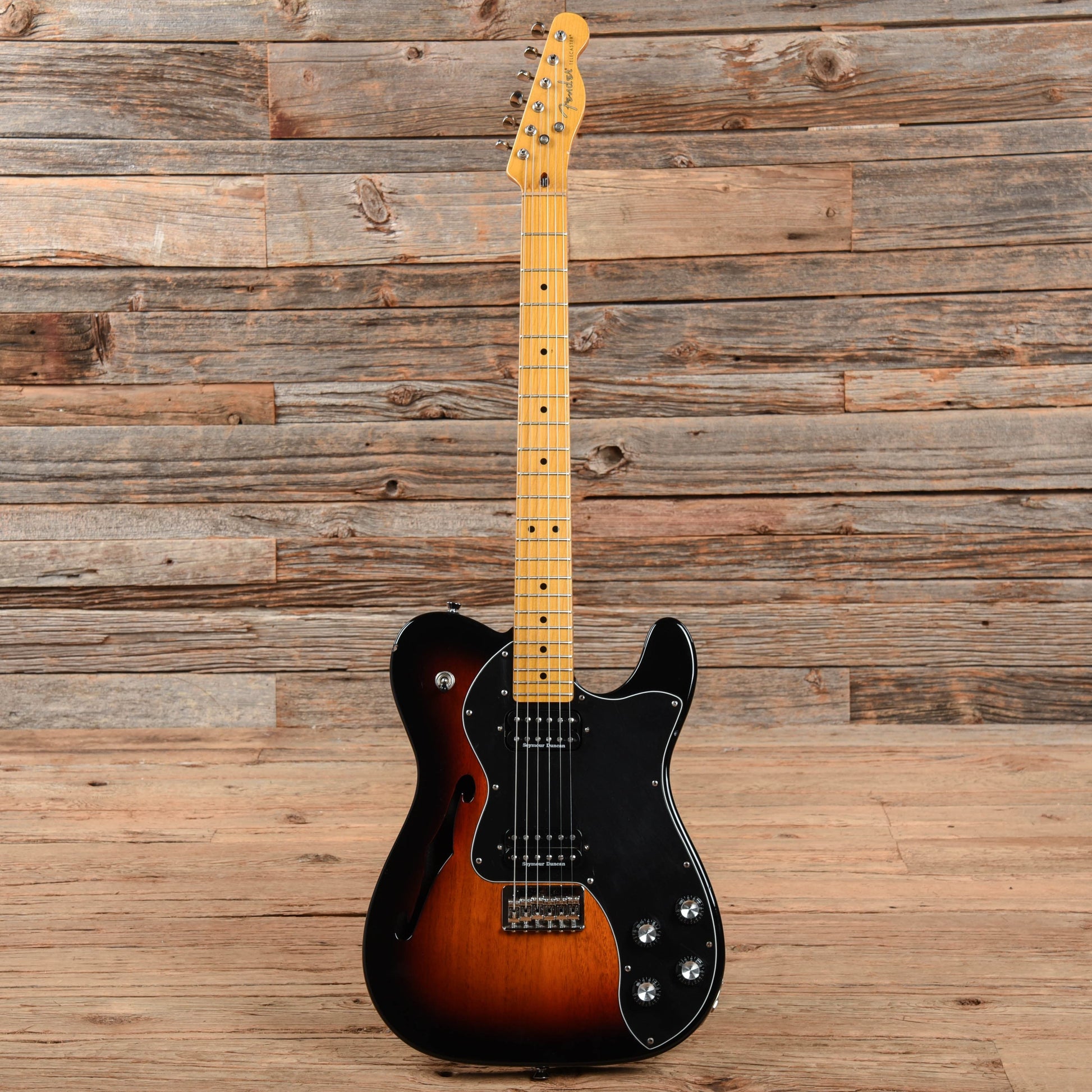 Fender Modern Player Telecaster Thinline Deluxe Sunburst 2013 Electric Guitars / Semi-Hollow
