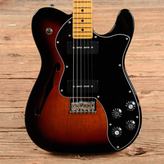 Fender Modern Player Telecaster Thinline Deluxe Sunburst Electric Guitars / Semi-Hollow