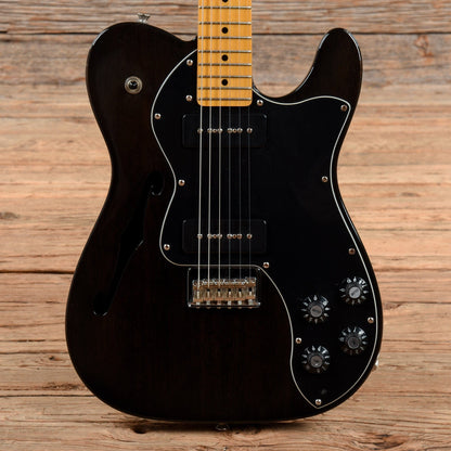 Fender Modern Player Telecaster Thinline Deluxe Transparent Black 2018 Electric Guitars / Semi-Hollow