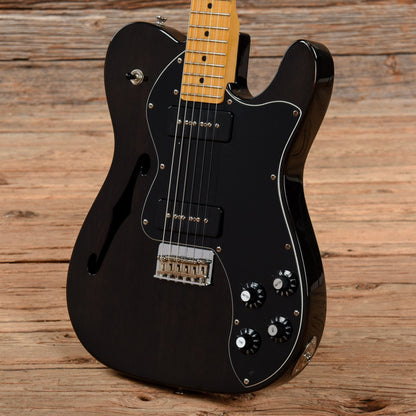 Fender Modern Player Telecaster Thinline Deluxe Transparent Black 2018 Electric Guitars / Semi-Hollow
