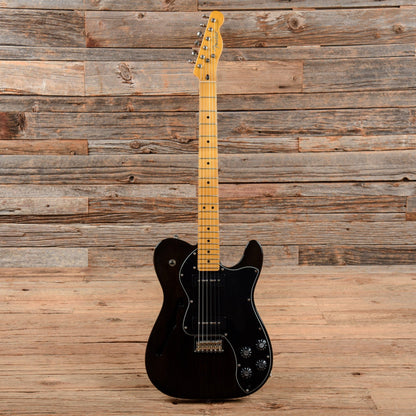 Fender Modern Player Telecaster Thinline Deluxe Transparent Black 2018 Electric Guitars / Semi-Hollow