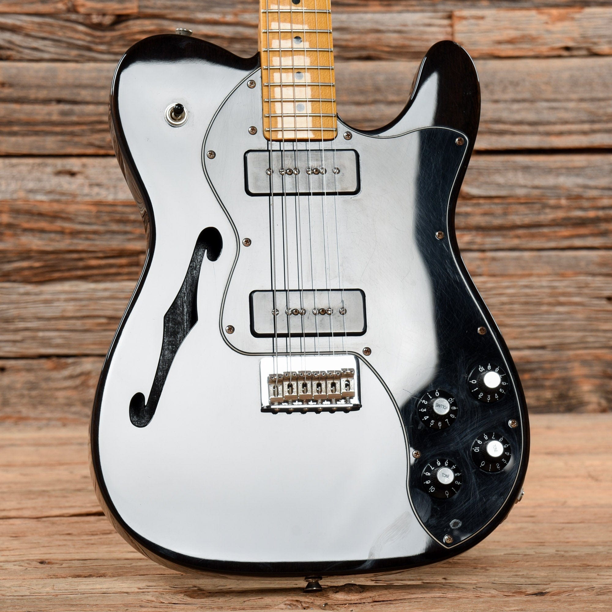 Fender Modern Player Telecaster Thinline Deluxe Transparent Black