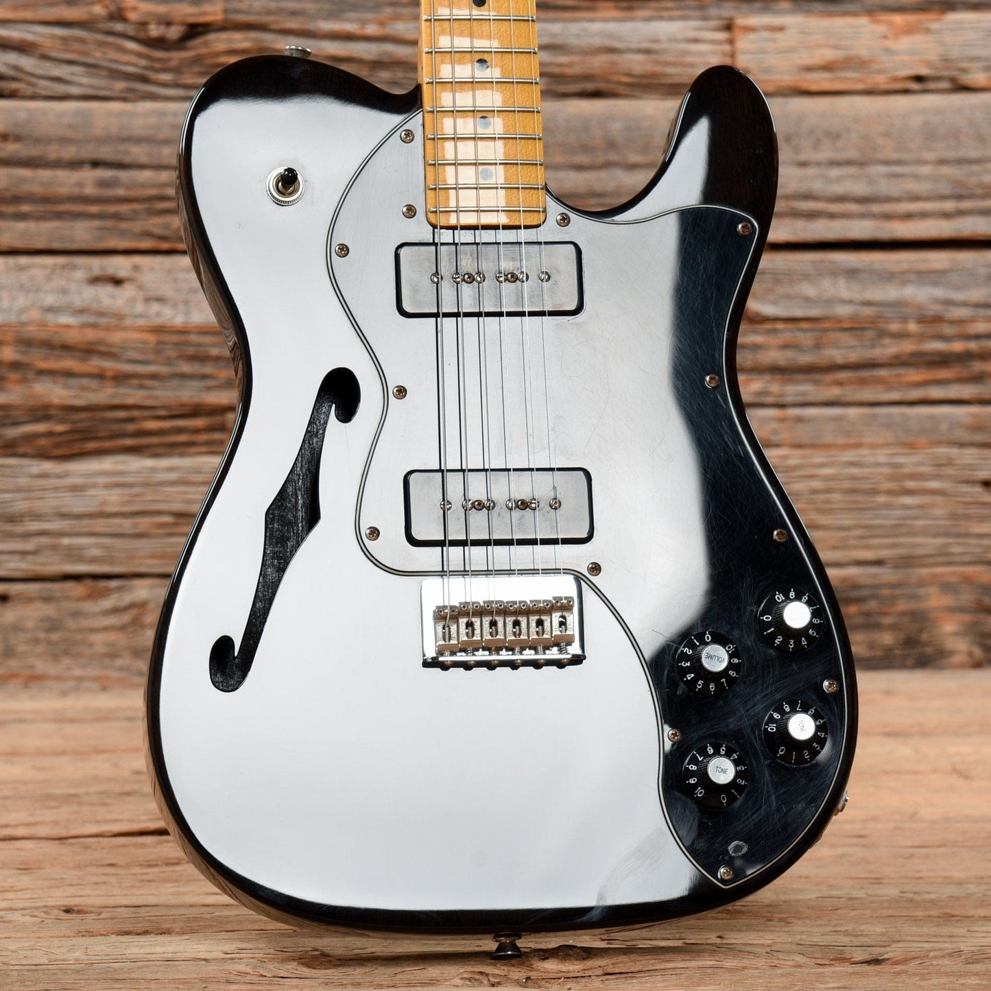 Fender Modern Player Telecaster Thinline Deluxe Transparent Black 2018 Electric Guitars / Semi-Hollow