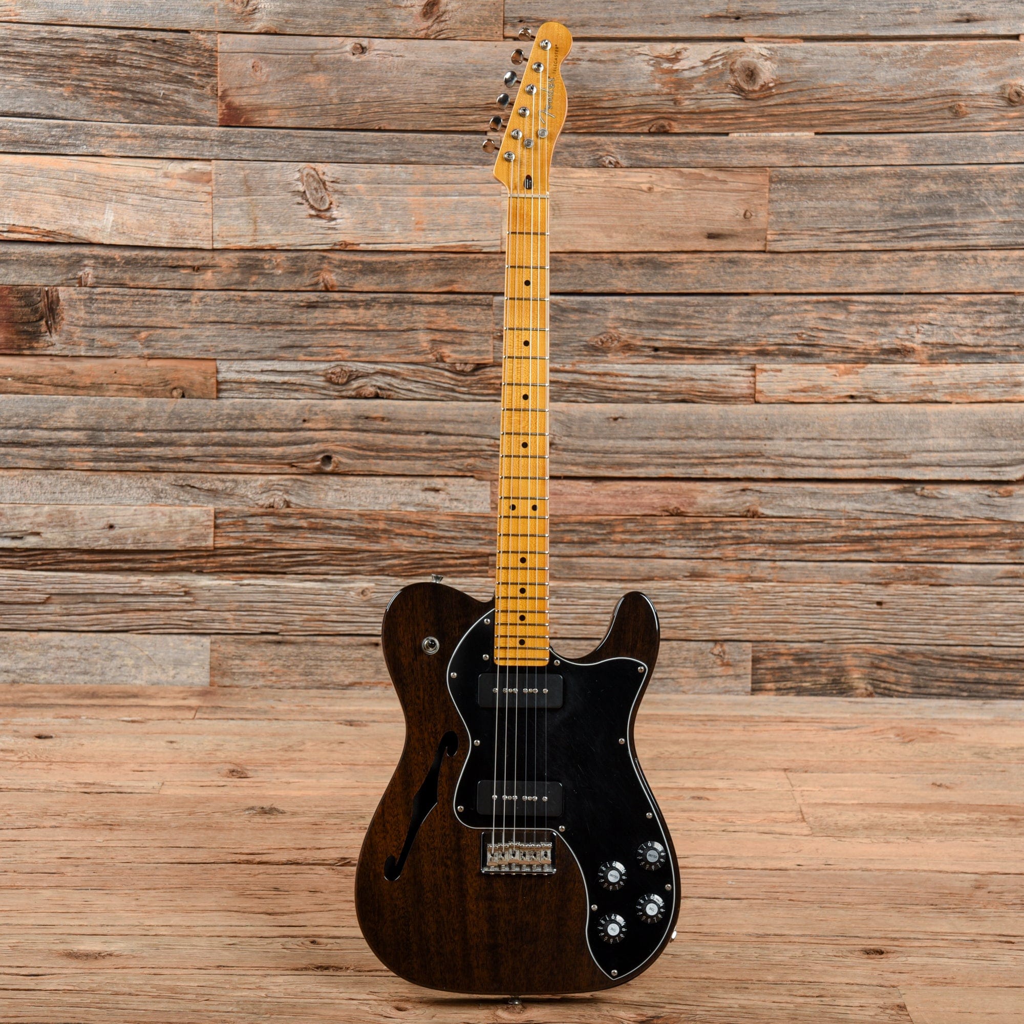 Fender Modern Player Telecaster Thinline Transparent Black 2015 Electric Guitars / Semi-Hollow