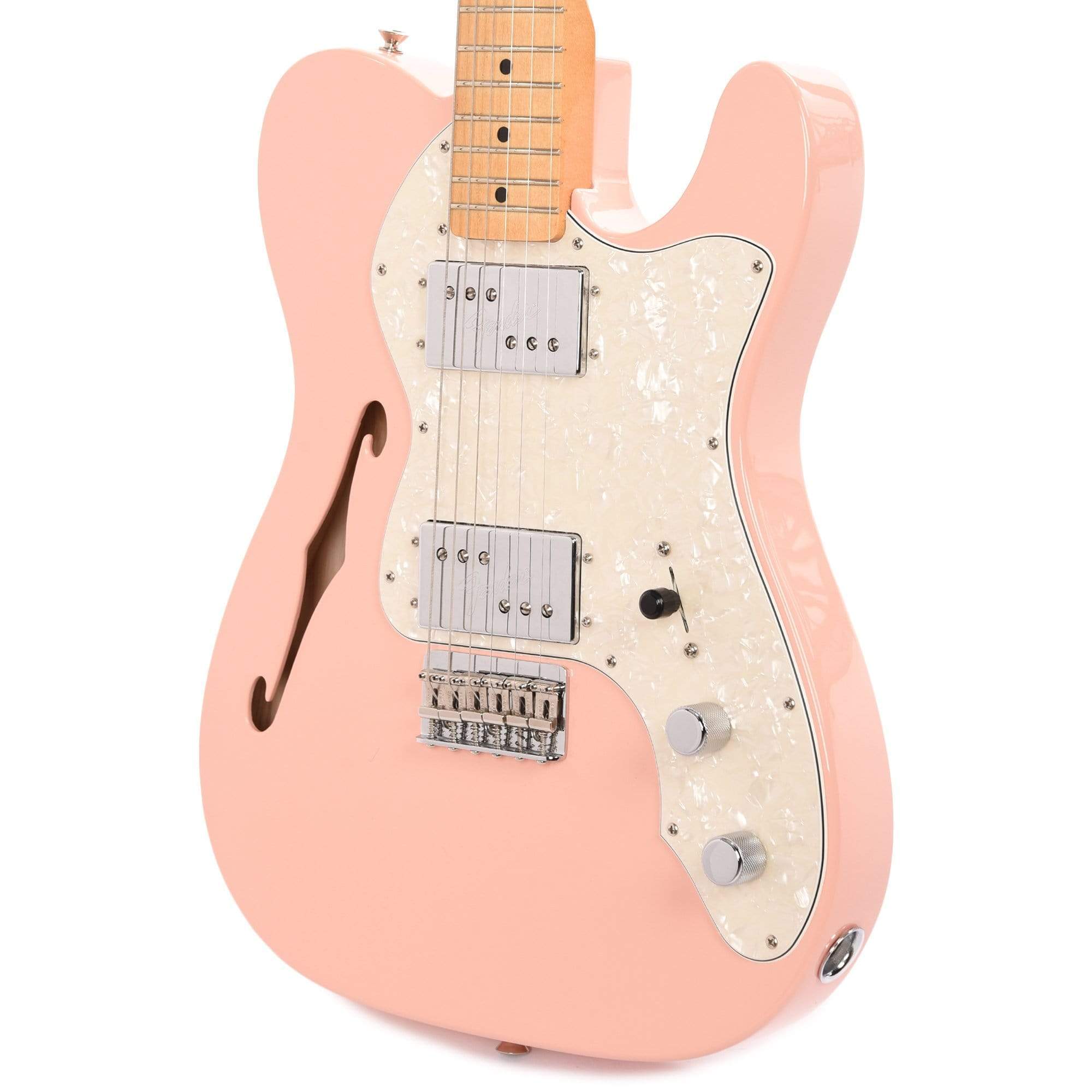 Fender Vintera '70s Telecaster Thinline Shell Pink w/4-Ply Aged Pearl Pickguard Electric Guitars / Semi-Hollow