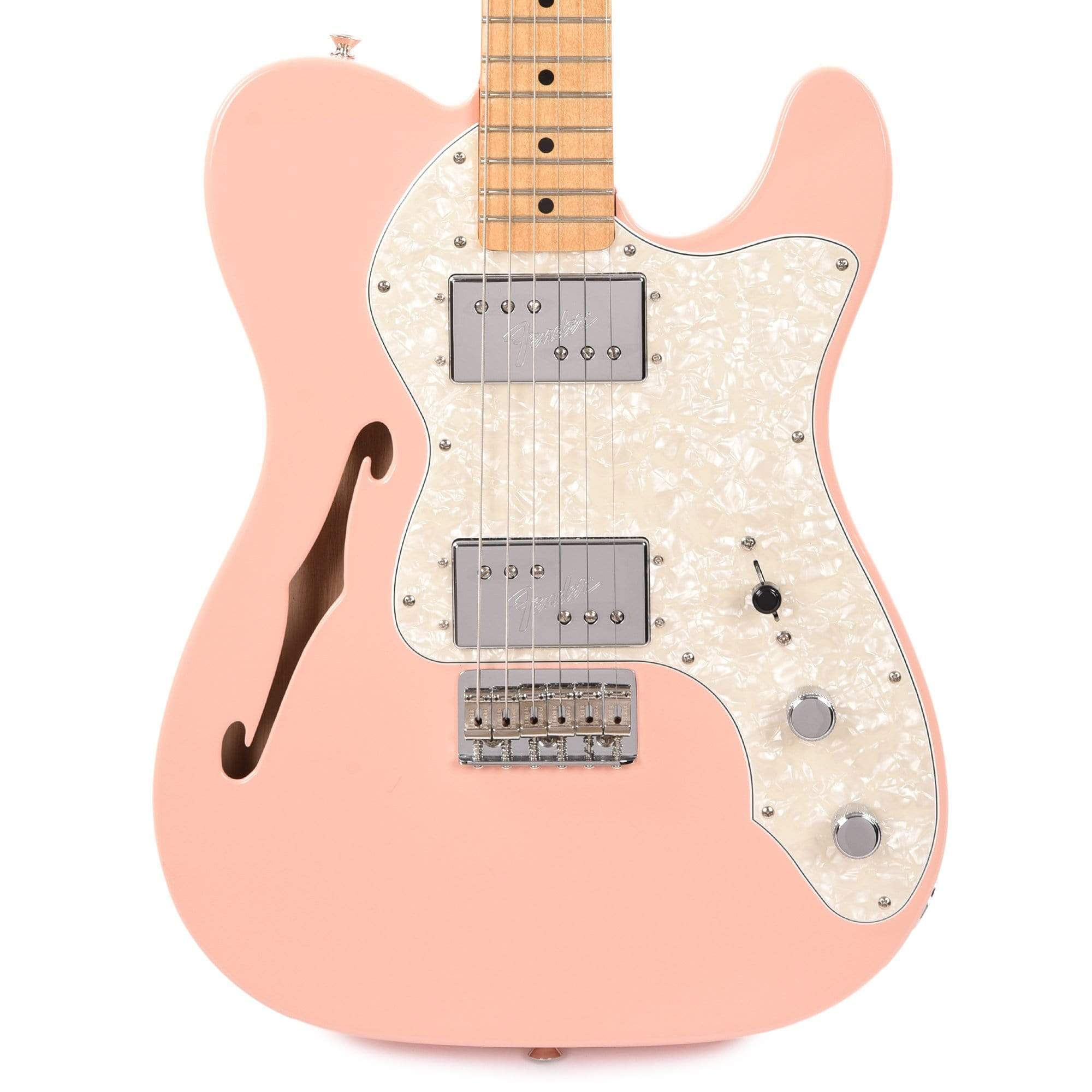 Fender Vintera '70s Telecaster Thinline Shell Pink w/4-Ply Aged Pearl Pickguard Electric Guitars / Semi-Hollow