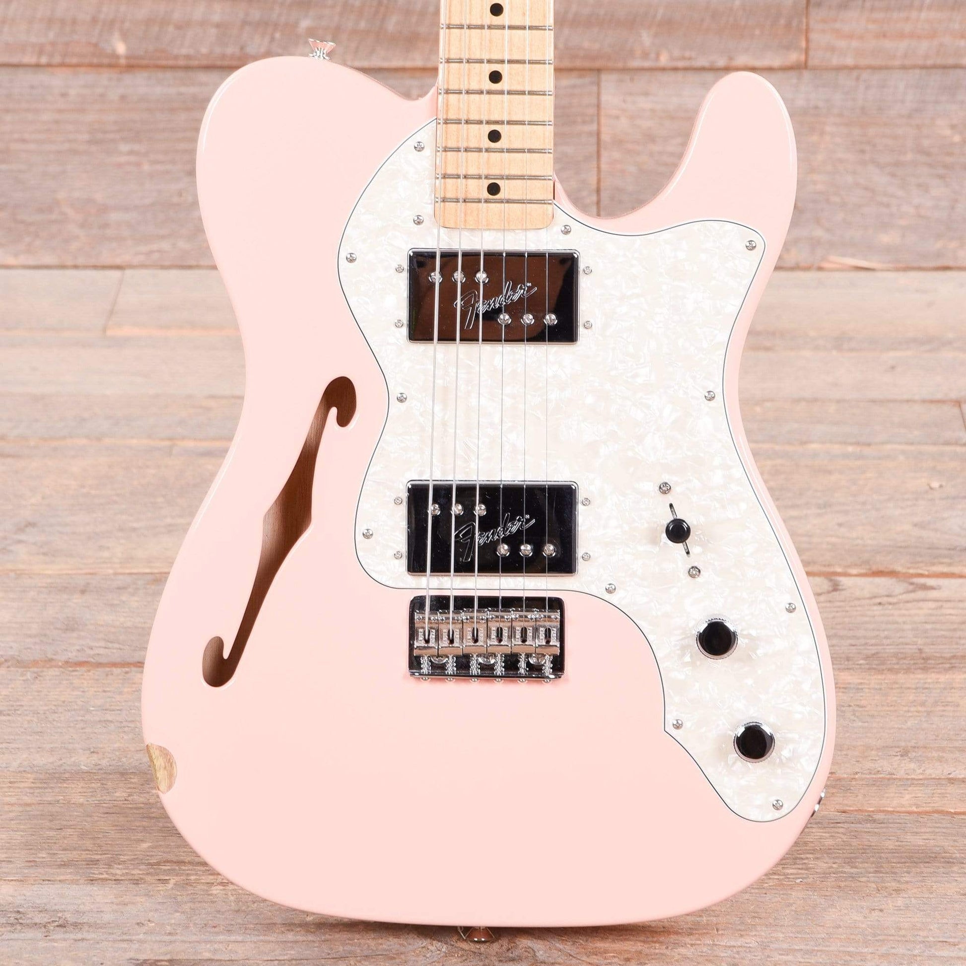 Fender Vintera '70s Telecaster Thinline Shell Pink w/4-Ply Aged Pearl Pickguard Electric Guitars / Semi-Hollow