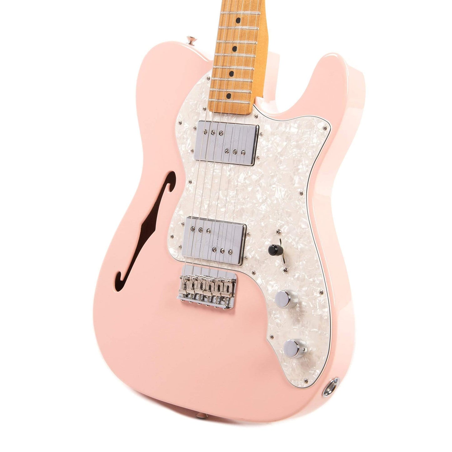 Fender Vintera '70s Telecaster Thinline Shell Pink w/4-Ply Aged Pearl Pickguard Electric Guitars / Semi-Hollow