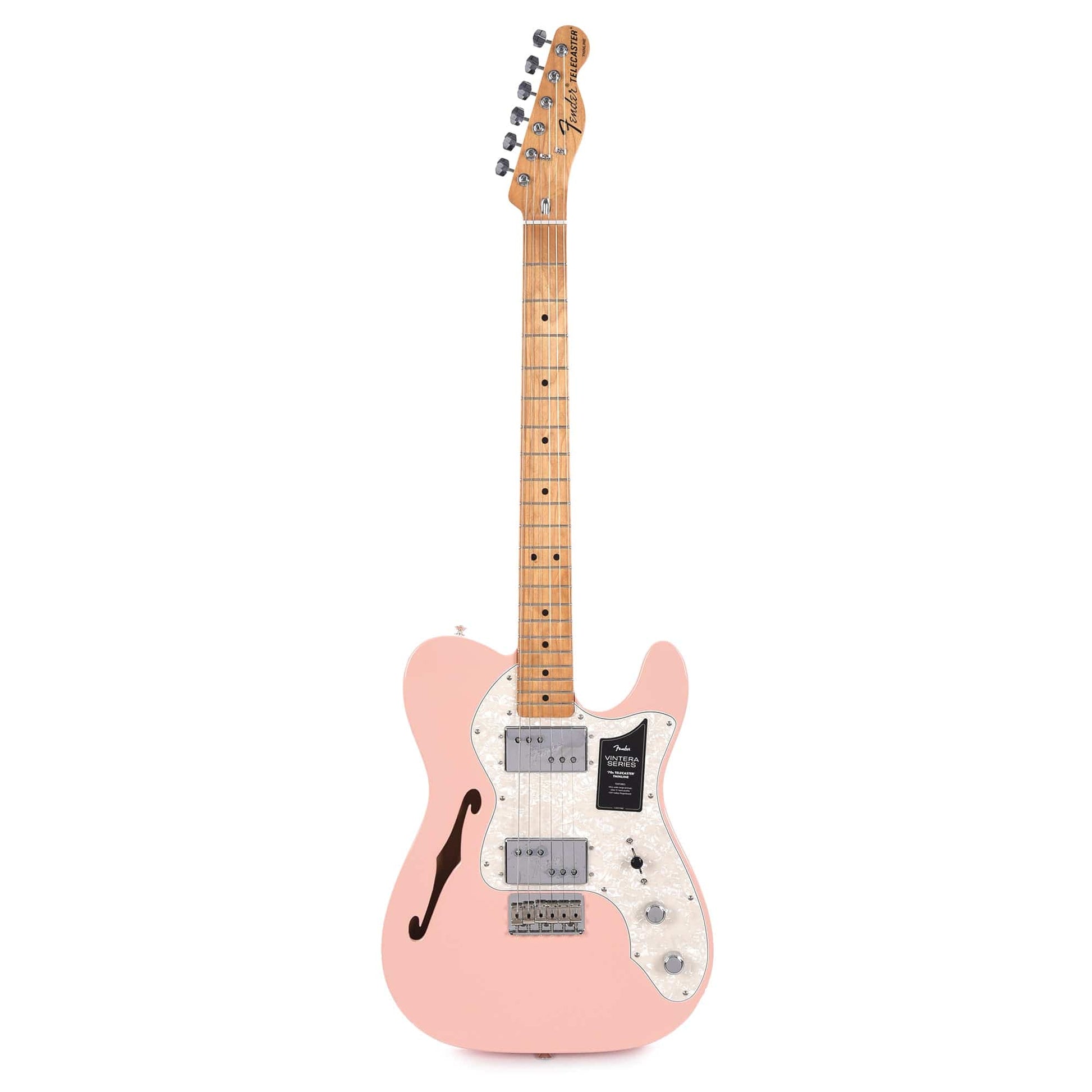 Fender Vintera '70s Telecaster Thinline Shell Pink w/4-Ply Aged Pearl Pickguard Electric Guitars / Semi-Hollow