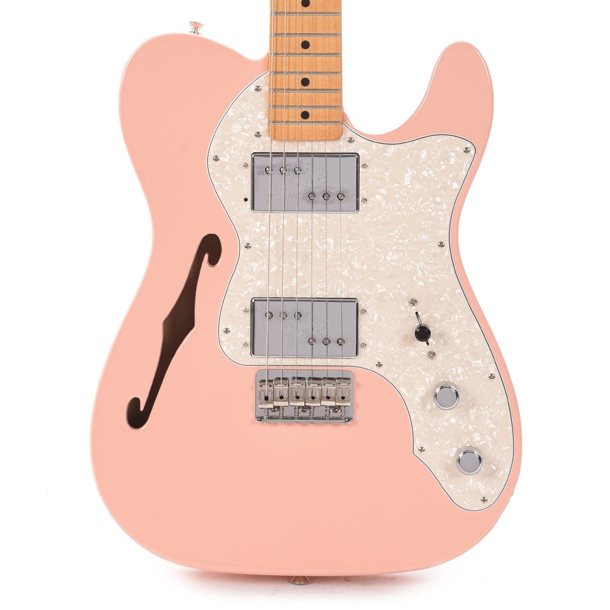 Fender Vintera '70s Telecaster Thinline Shell Pink w/4-Ply Aged Pearl Pickguard Electric Guitars / Semi-Hollow