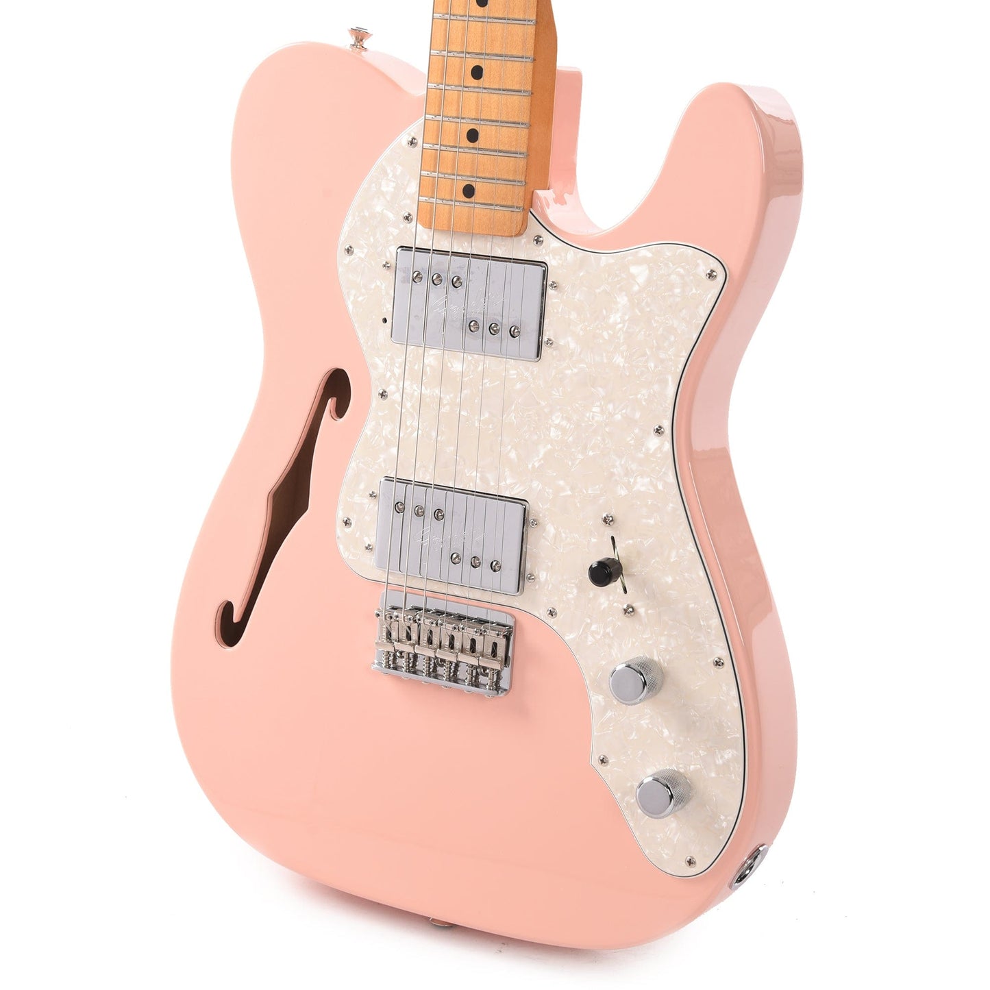 Fender Vintera '70s Telecaster Thinline Shell Pink w/4-Ply Aged Pearl Pickguard Electric Guitars / Semi-Hollow