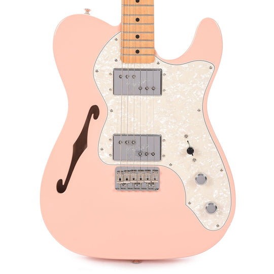 Fender Vintera '70s Telecaster Thinline Shell Pink w/4-Ply Aged Pearl Pickguard Electric Guitars / Semi-Hollow