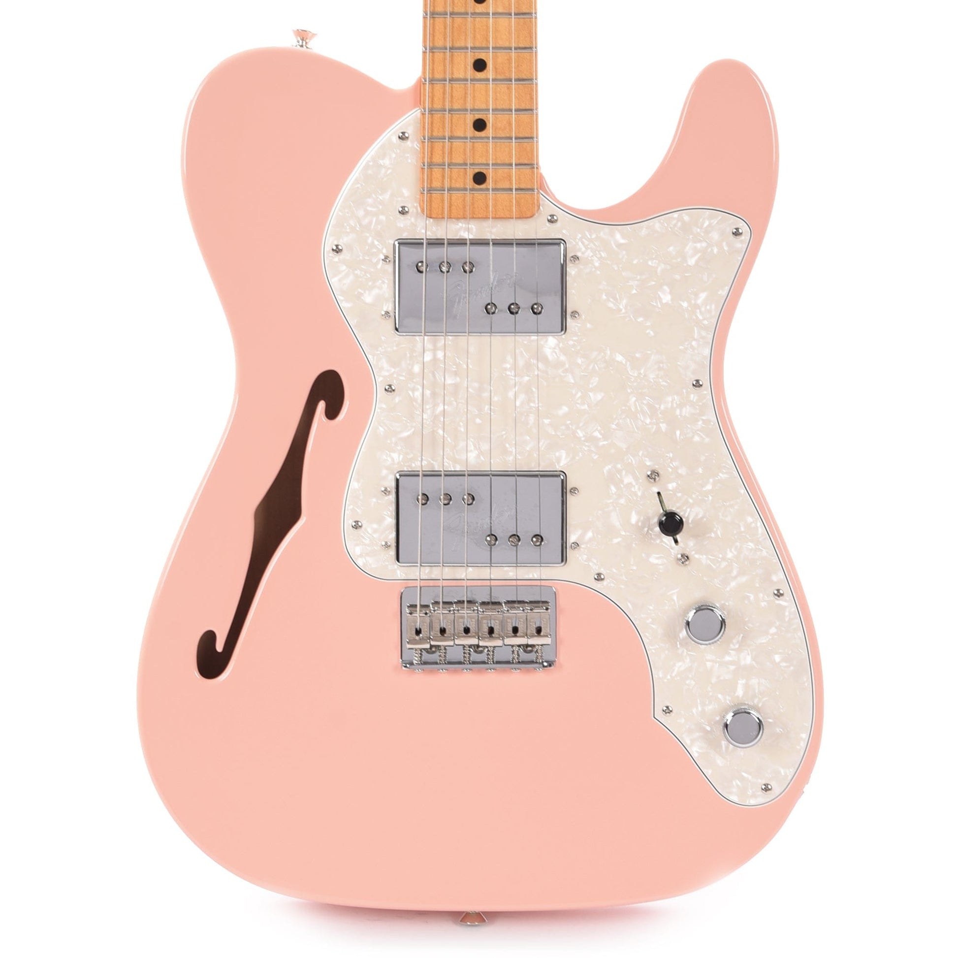 Fender Vintera '70s Telecaster Thinline Shell Pink w/4-Ply Aged Pearl Pickguard Electric Guitars / Semi-Hollow
