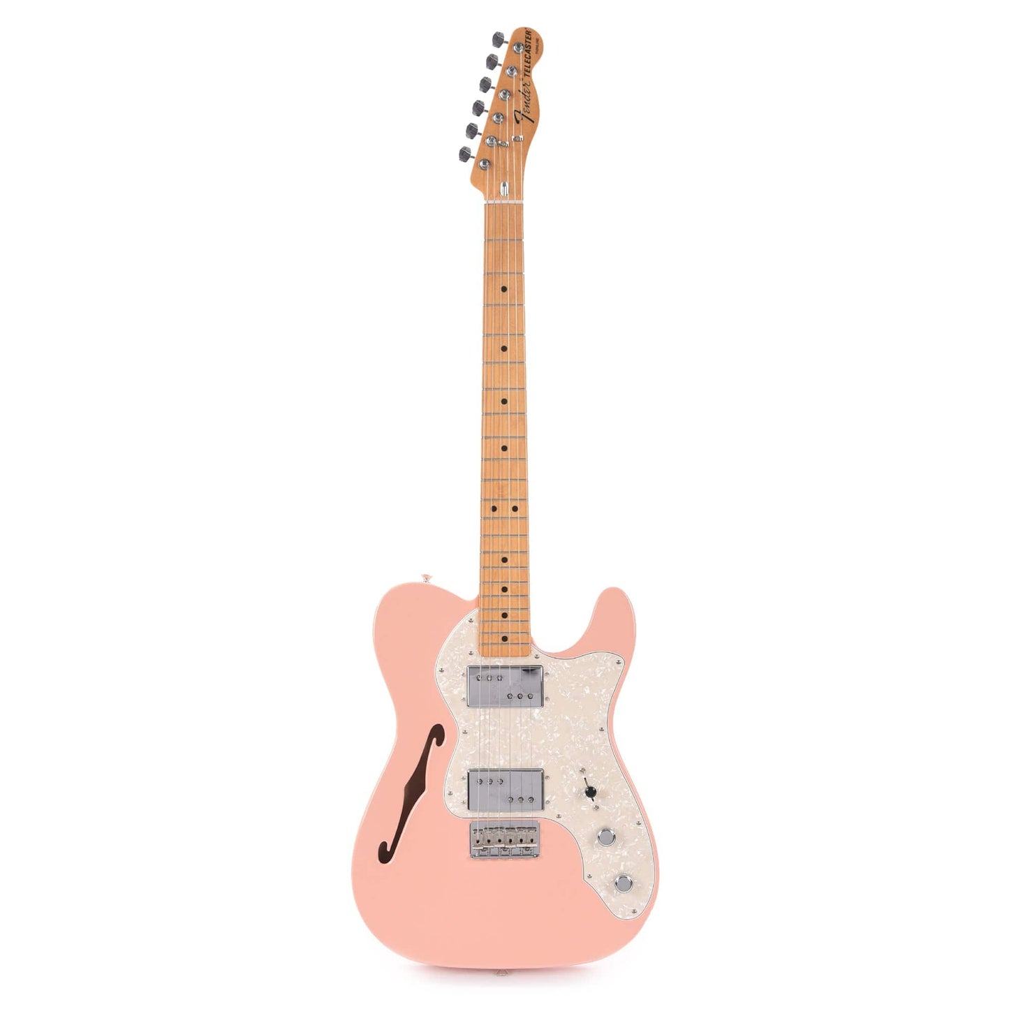 Fender Vintera '70s Telecaster Thinline Shell Pink w/4-Ply Aged Pearl Pickguard Electric Guitars / Semi-Hollow