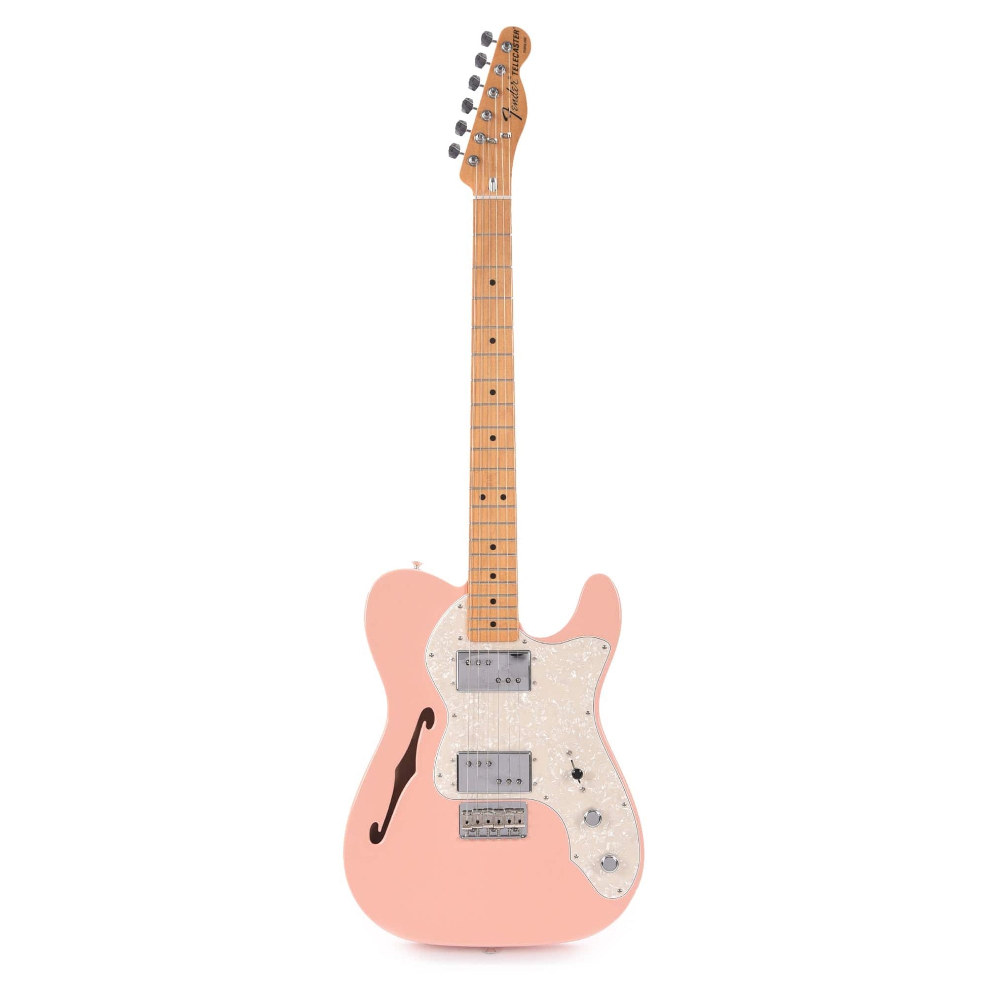 Fender Vintera '70s Telecaster Thinline Shell Pink w/4-Ply Aged Pearl Pickguard Electric Guitars / Semi-Hollow
