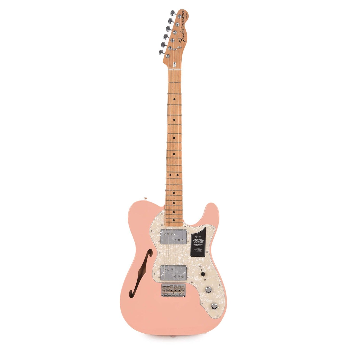 Fender Vintera '70s Telecaster Thinline Shell Pink w/4-Ply Aged Pearl Pickguard Electric Guitars / Semi-Hollow