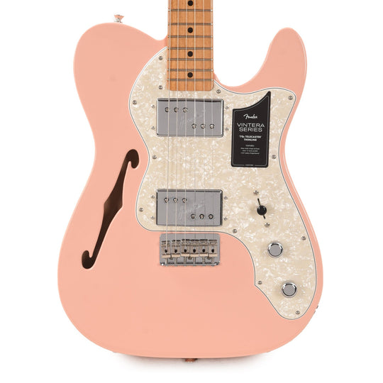 Fender Vintera '70s Telecaster Thinline Shell Pink w/4-Ply Aged Pearl Pickguard Electric Guitars / Semi-Hollow