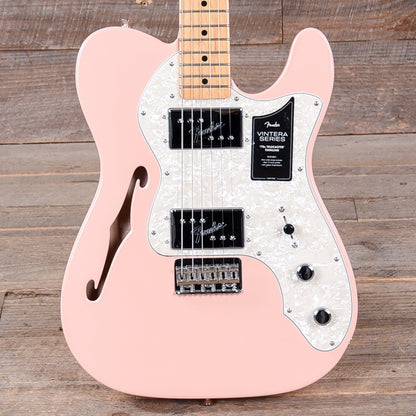Fender Vintera '70s Telecaster Thinline Shell Pink w/4-Ply Aged Pearl Pickguard Electric Guitars / Semi-Hollow