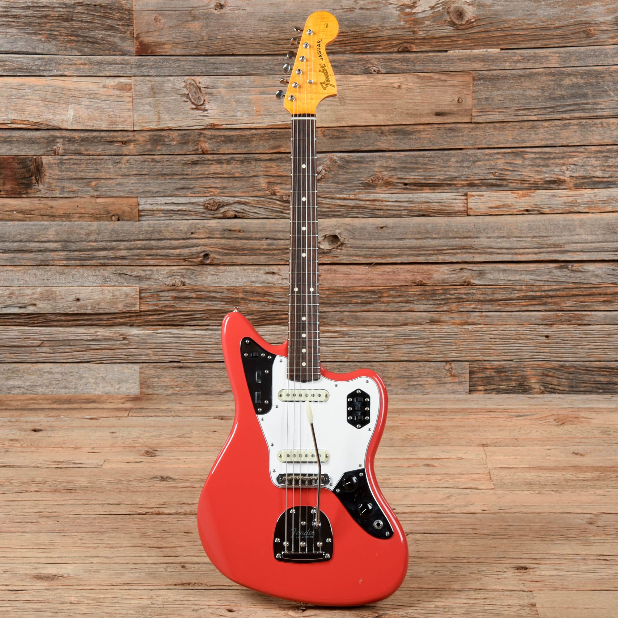 Fender 60s Jaguar Lacquer Fiesta Red 2015 – Chicago Music Exchange