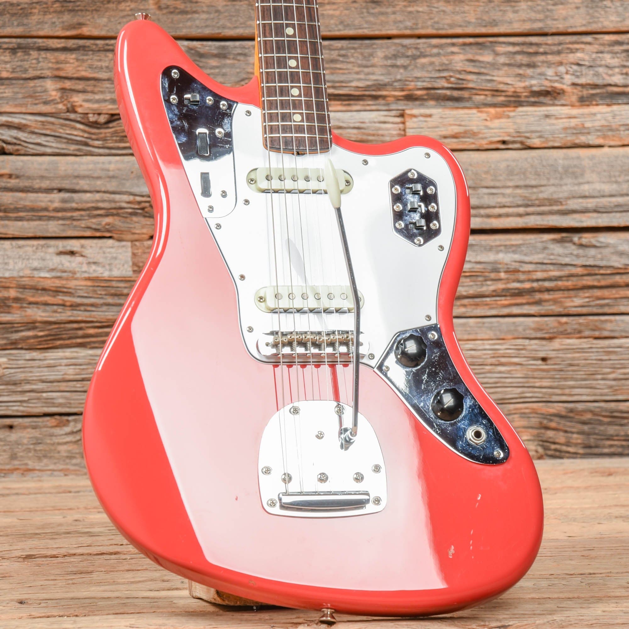 Fender 60s Jaguar Lacquer Fiesta Red 2015 – Chicago Music Exchange