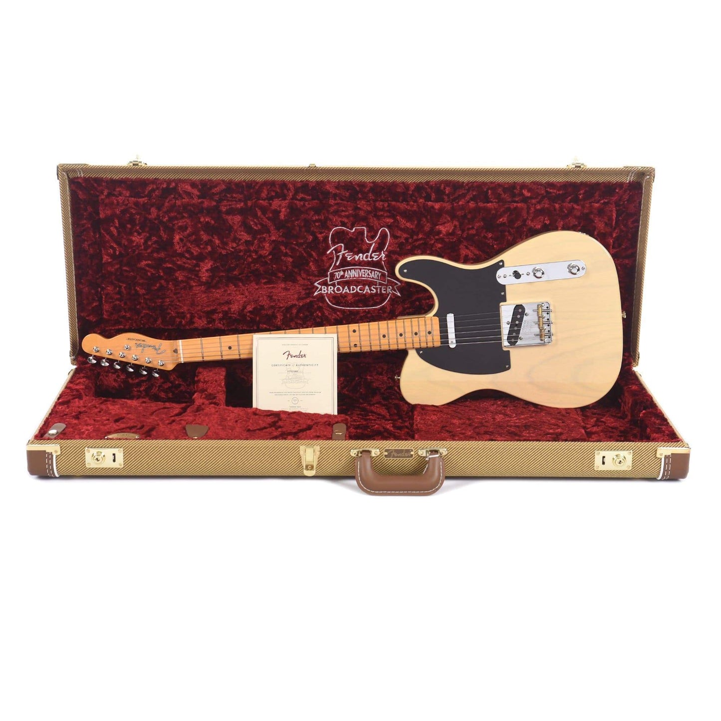Fender 70th Anniversary Broadcaster Blackguard Blonde Electric Guitars / Solid Body