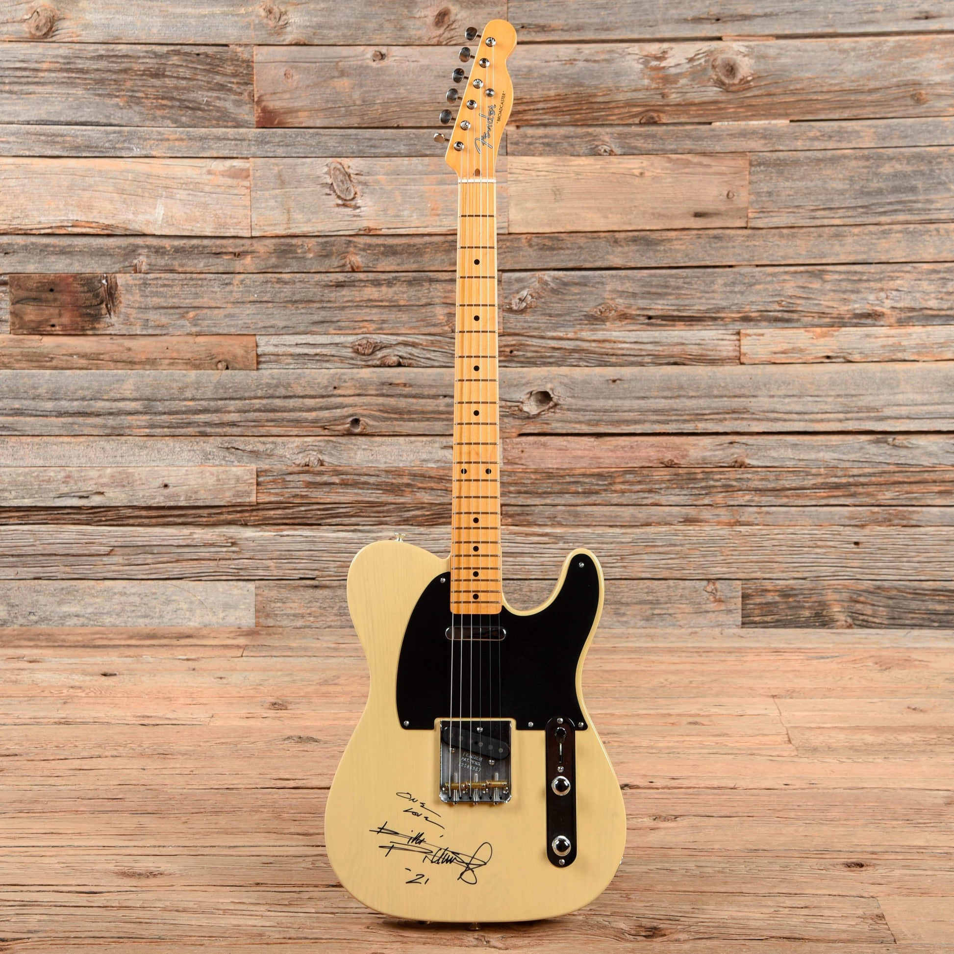 Fender 70th Anniversary Broadcaster Signed by Keith Richards Blackguard Blonde 2019 Electric Guitars / Solid Body