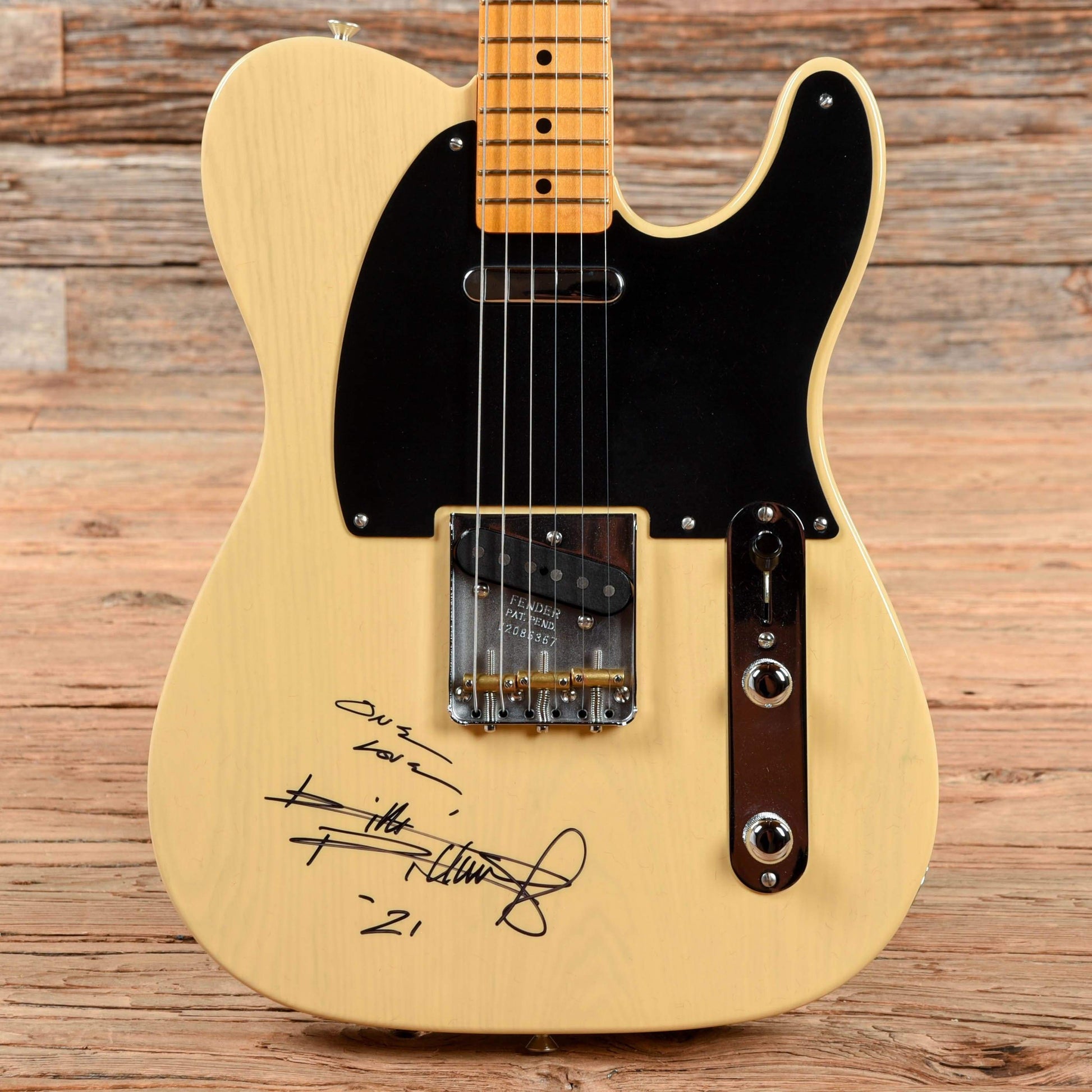 Fender 70th Anniversary Broadcaster Signed by Keith Richards Blackguard Blonde 2019 Electric Guitars / Solid Body