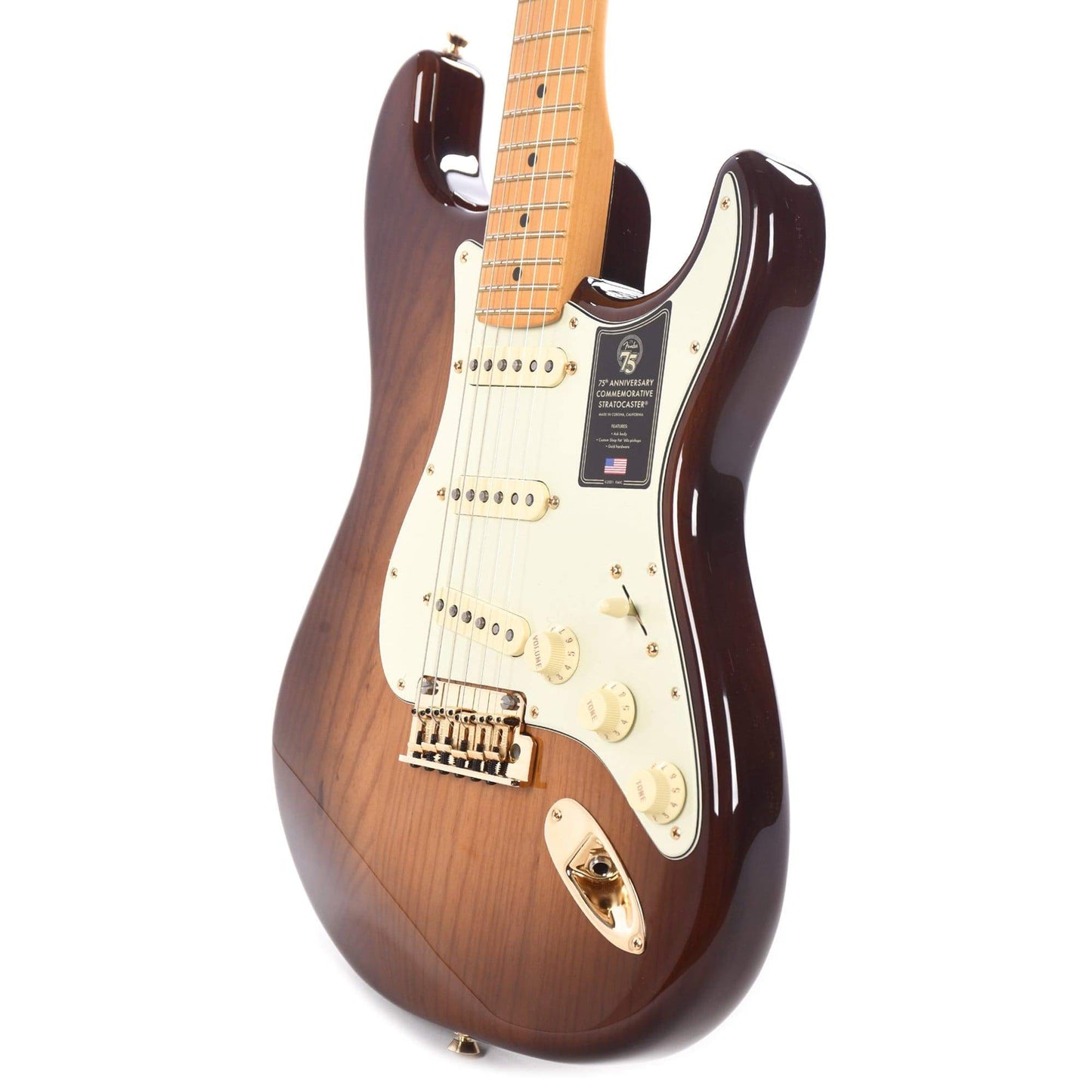 Fender 75th Anniversary Commemorative Stratocaster 2-Color Bourbon Burst Electric Guitars / Solid Body