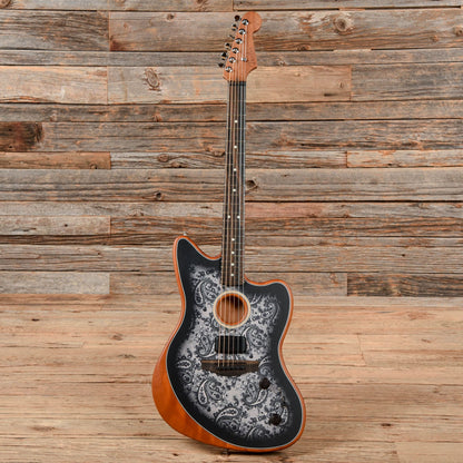 Fender American Acoustasonic Jazzmaster Black Paisley 2022 Electric Guitars / Solid Body