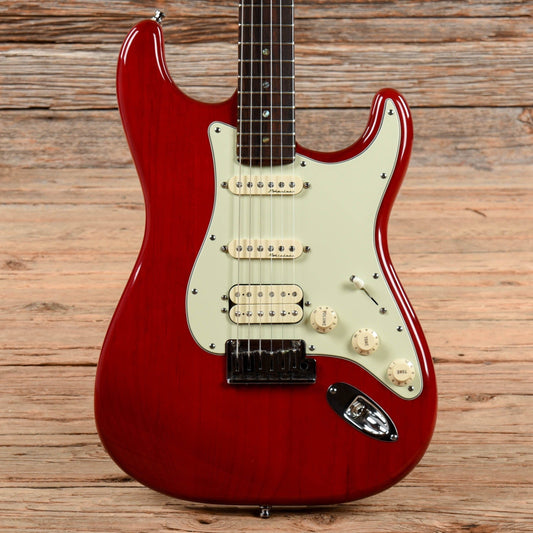 Fender American Deluxe Fat Stratocaster Crimson Red Transparent 2001 Electric Guitars / Solid Body