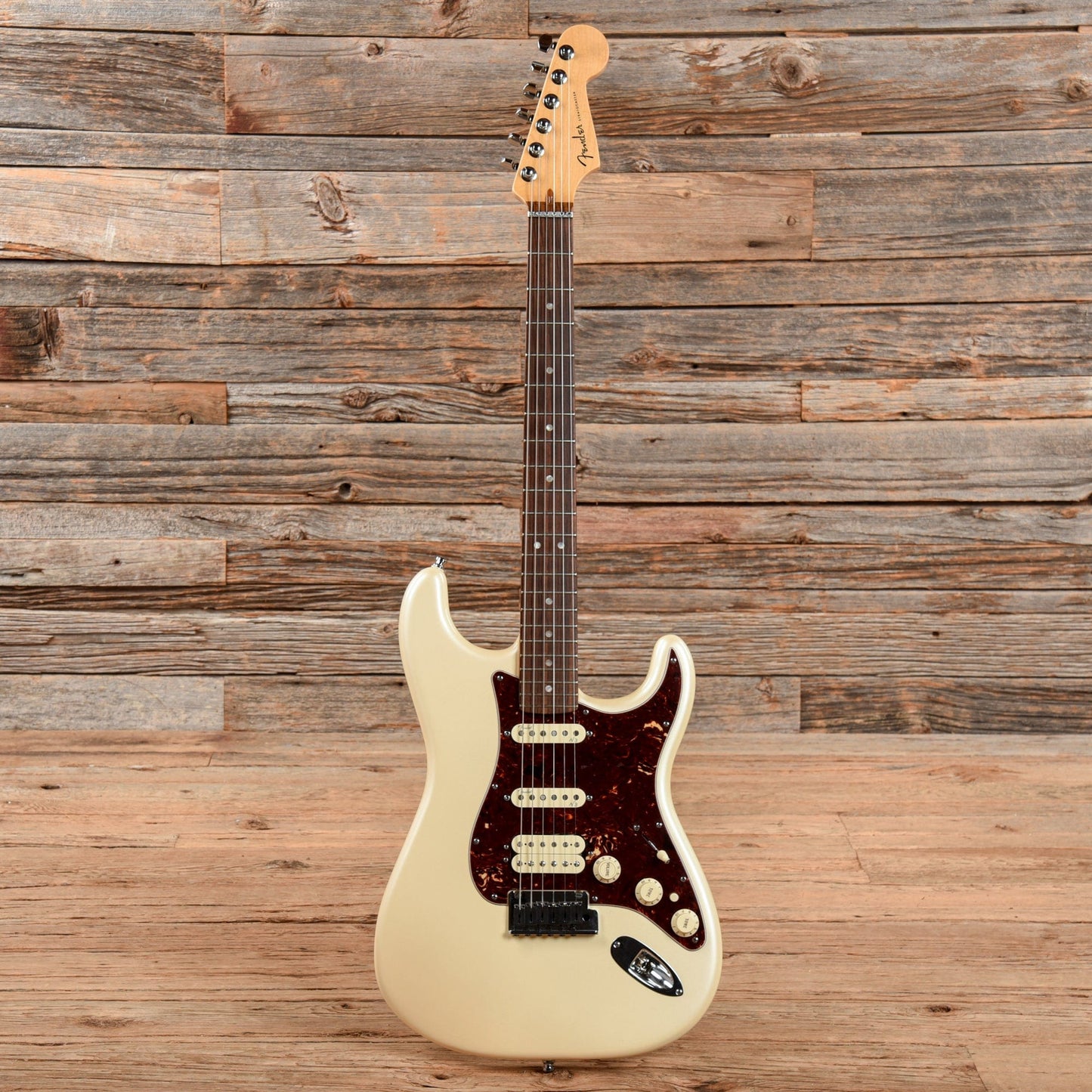 Fender American Deluxe Fat Stratocaster HSS Olympic Pearl 2012 Electric Guitars / Solid Body