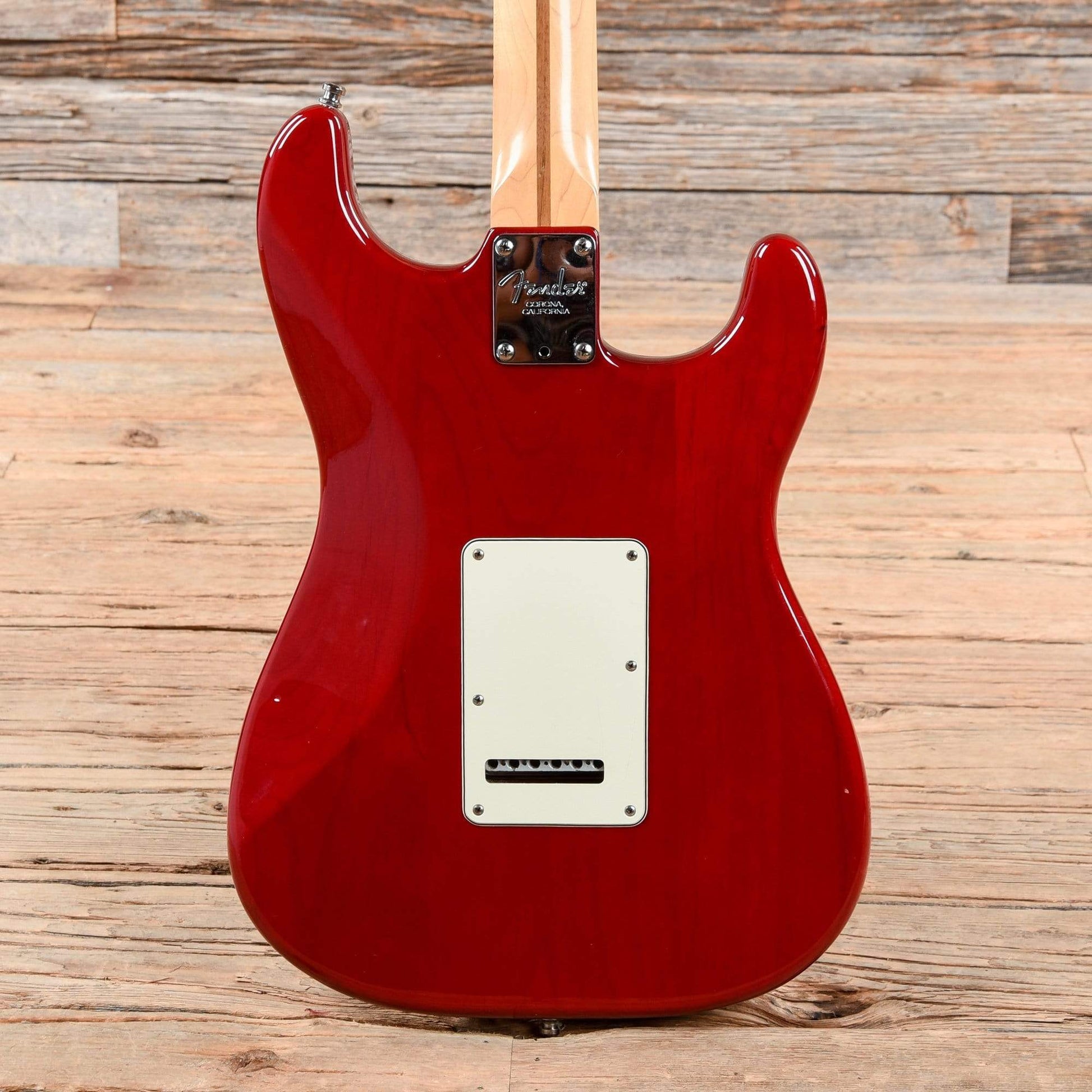 Fender American Deluxe Stratocaster Crimson Red Transparent 2000 LEFTY Electric Guitars / Solid Body