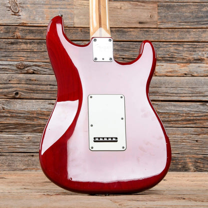 Fender American Deluxe Stratocaster Crimson Red Transparent 2000 LEFTY Electric Guitars / Solid Body