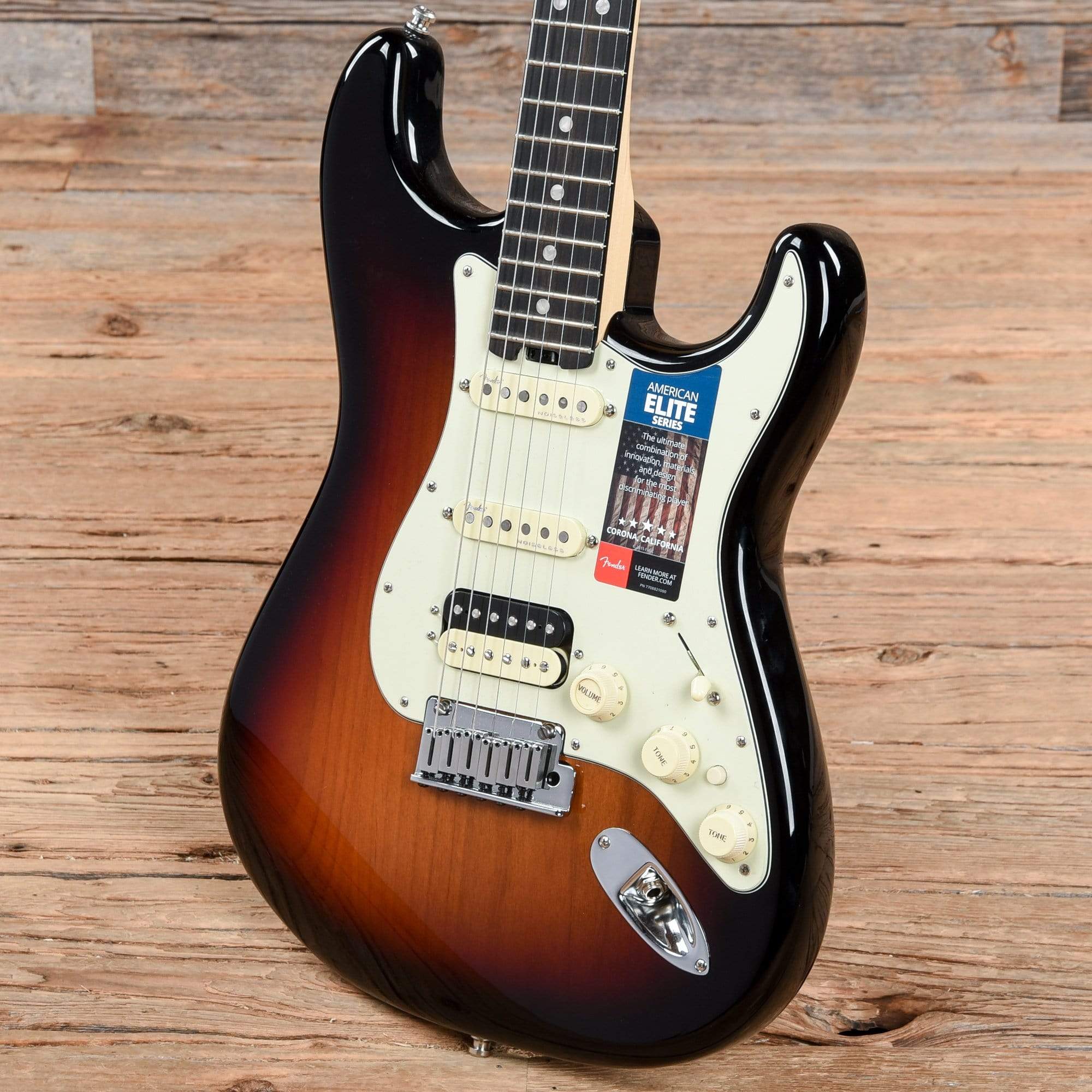 Fender American Elite Stratocaster HSS Shawbucker EB 3-Color Sunburst Electric Guitars / Solid Body