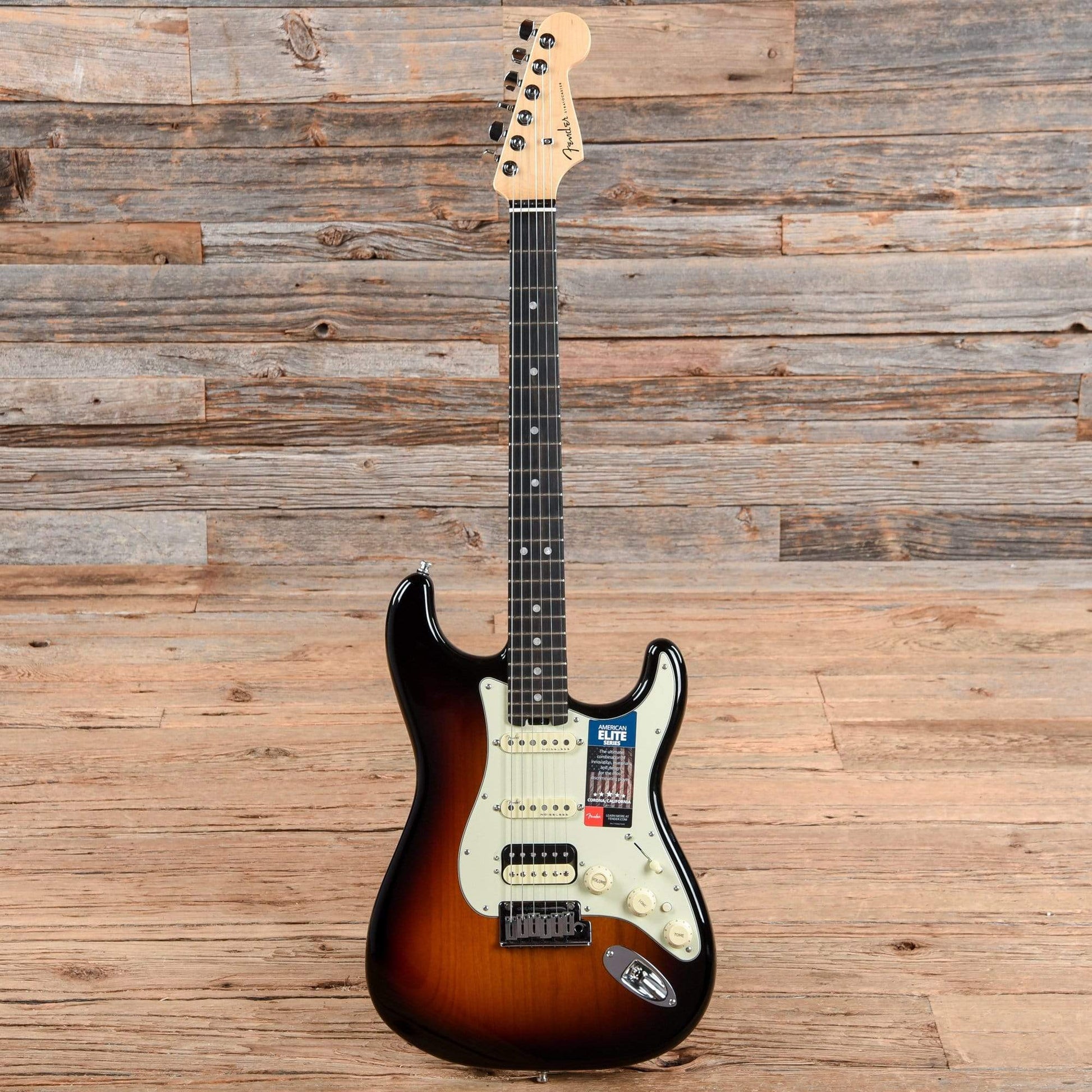 Fender American Elite Stratocaster HSS Shawbucker EB 3-Color Sunburst Electric Guitars / Solid Body